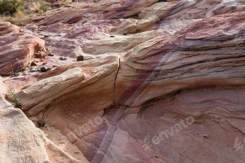 Preview: Layers Of Eroded Sandstone Fin The Desert Of Nevada. Valley Of Fire State Park