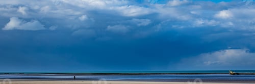 Preview: Image Of Gold Beach In Normandy Near Arromanches In France Showing The Golden Sand, Waters Of The