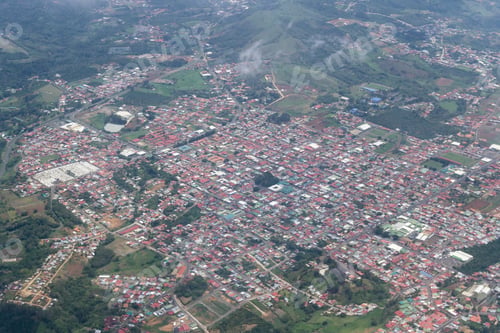 Preview: Alajuela, Costa Rica - May 24 : Aerial View Of The City Of San Ramon, Costa Rica. May 24 2016