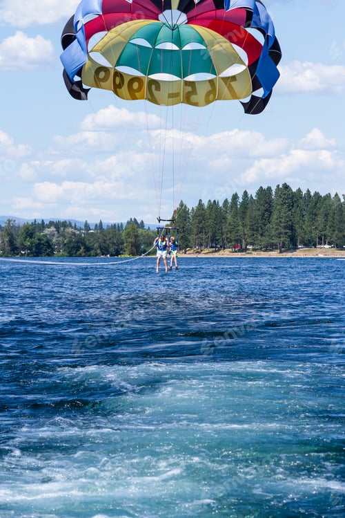 Preview: Coeur D' Alene, Idaho - August 12: Exiting Summer Parasailing Adventure In Lake Coeur D' Alene