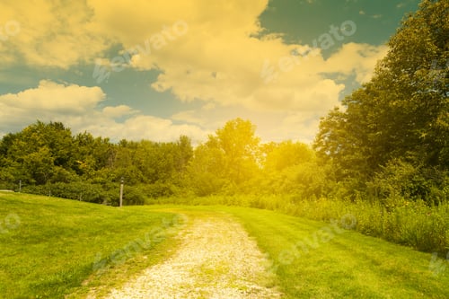 Visualização: Park At Sunset