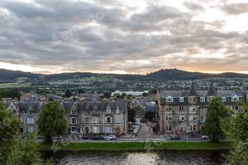 Preview: Scotland - September 07 2019: View Of The City From The Inverness Castle At Sunset, Uk September