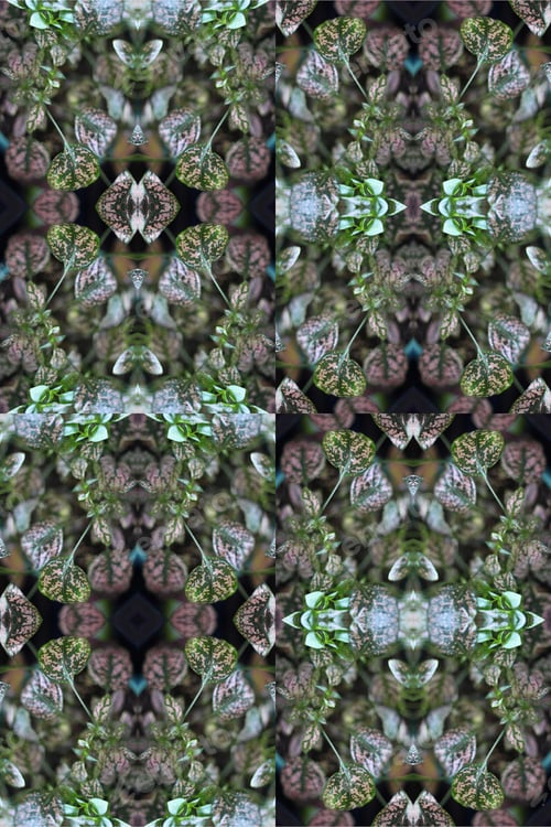 Preview: A Potted Pink Splash Plant Abstract With Lush Spotted Leaves 0273