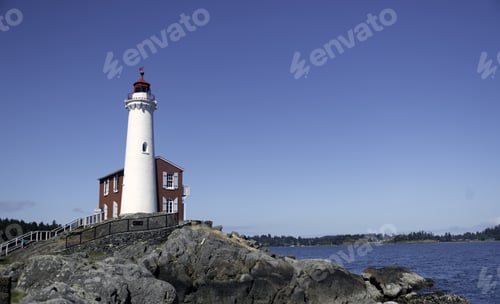 Preview: Famous Fisgard Lighthouse In Beautiful Day,Victoria