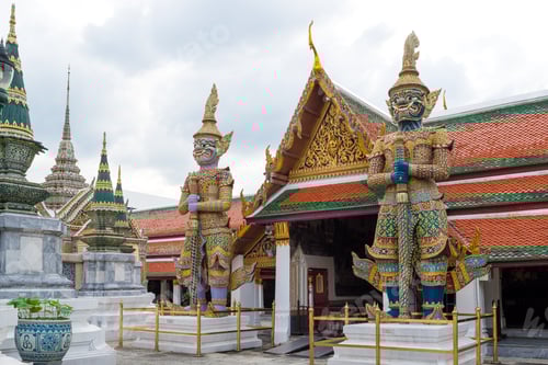Preview: Bangkok, Thailand - Photo Of The Giant Statues At The Grand Palace In Bangkok