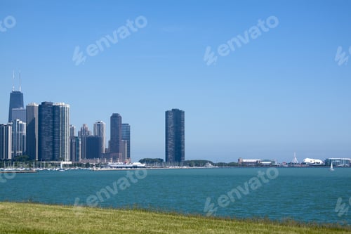 Preview: Downtown Chicago With Blue Sky