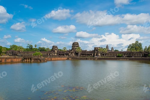 Preview: Angkor Wat - Entrance Of The Temple And The Old Bridge Leading To The Temple, Nowadays In