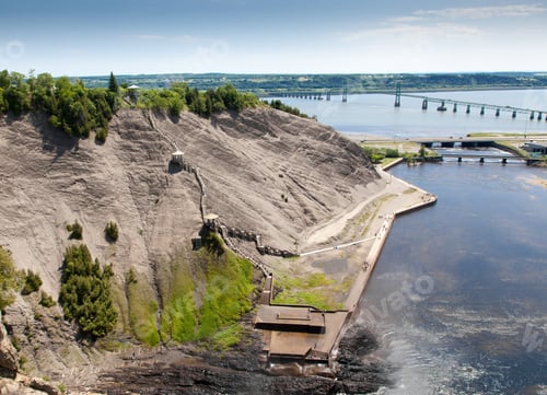 Preview: Bridge Across A River, Saint Lawrence River, Quebec, Canada