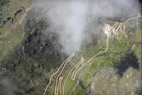 Preview: Aerial View Of High Andes Mountains In Peru