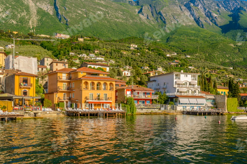 Preview: Beautiful Peaceful Lake Garda, Italy. Sunset.