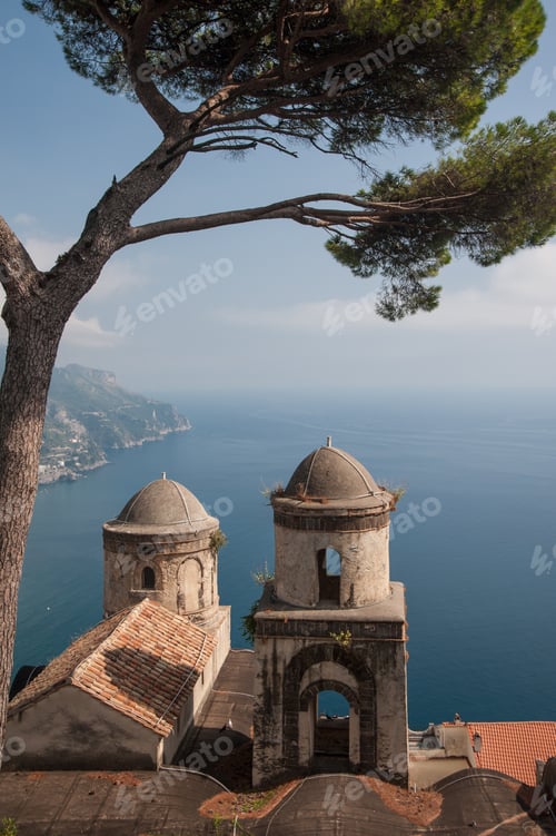 Preview: Vista View Of Gorgeous Mediterrannian Sea From Cliff Of Ravello, Italy