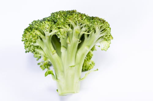 Preview: Fresh Organic Broccoli Isolated Over A White Background