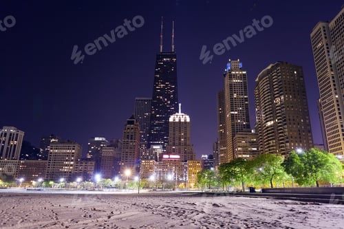 Preview: Chicago North Beach At Night