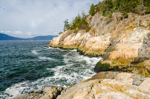 Preview: Rocks And Ocean View At Lighthouse Park At West Vancouver, Canada.