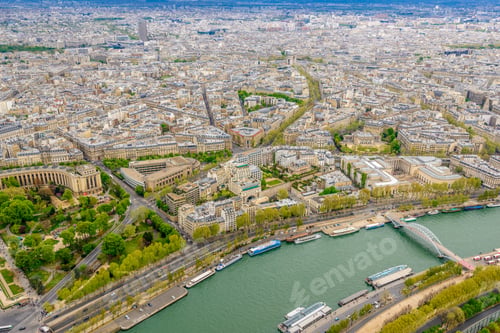Preview: Aerial View Cityscape Of Paris In France