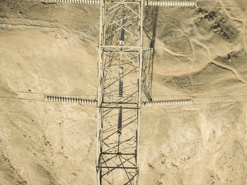 Preview: Power Line With Dust In Lima Peru. Tower, Electricity.