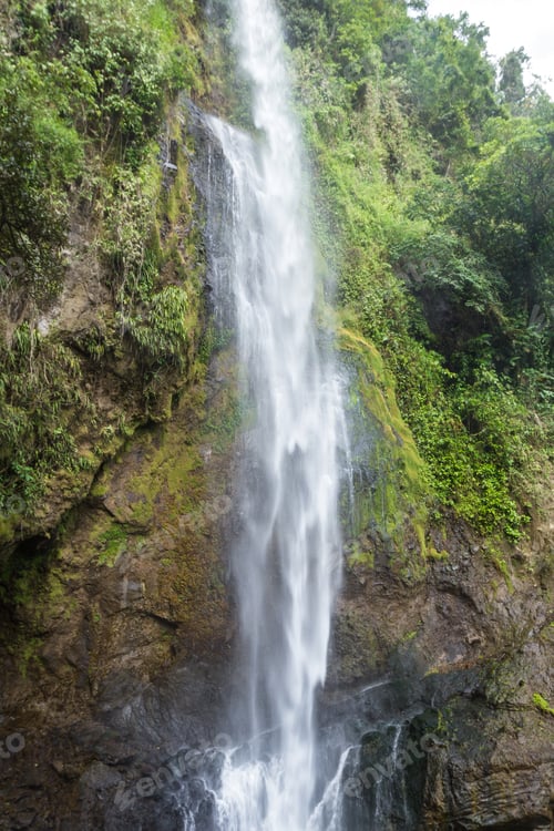 Preview: Beautiful Pristine Waterfall In The Rainforest Of Costa Rica