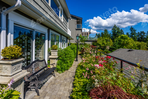 Preview: Fragment Of A House Yard With Outdoor Landscape.