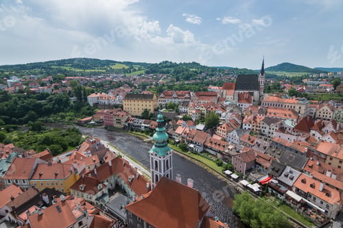 Preview: Beautiful Panoramic View Of Cesky Krumlov - Cesky Krumlov, Czech Republic