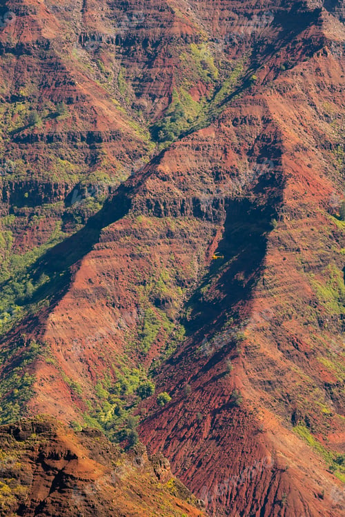 Preview: Views Over Waimea Canyon, Aka The Grand Canyon Of The Pacific, On A Sunny Day. Beautiful Red Sand