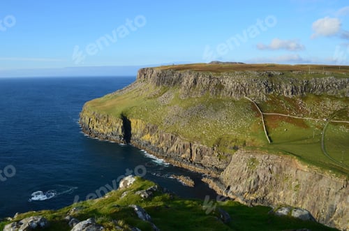 Preview: Scotland'S Rugged Landscape And Fields On Skye.