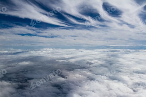 Preview: Aerial View Of Cloud Cover Over Central America From An Airplane