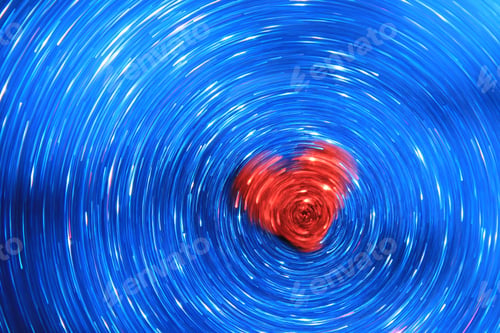 Preview: Blue Background Of Abstract Art And Texture - Revolving Light Of Color