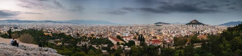 Preview: Panorama Of Town And Mountain Against Sky, Athens, Greece