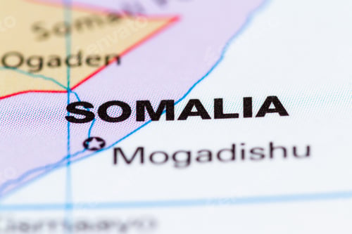 Preview: Close Up Of The Country Of Somalia On A World Map