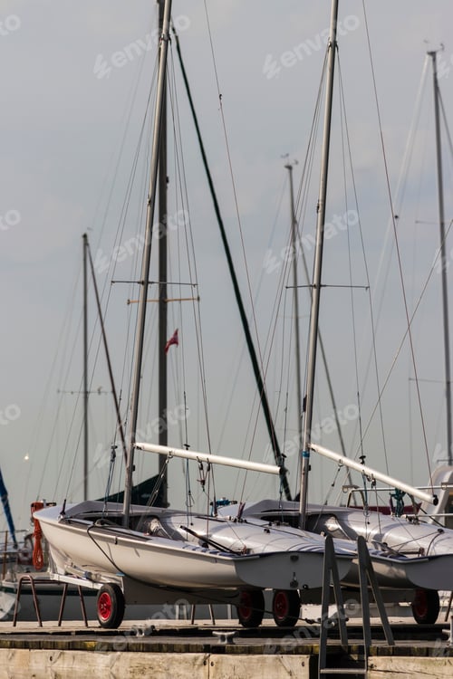 Preview: Small Sailboats Parked On A Dock