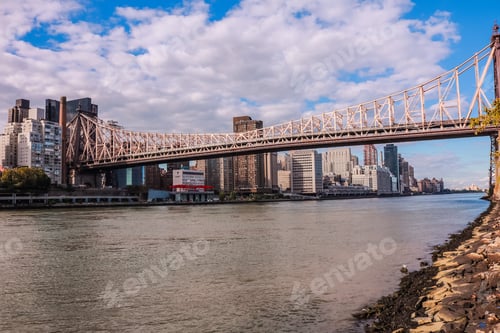 Preview: Us New York Manhattan River Skyline Day View Queensborough Bridge