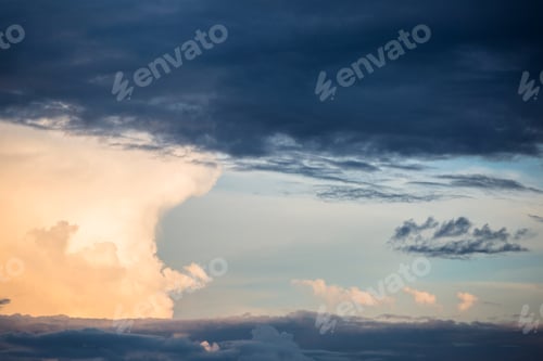 Preview: Image Of Clouds In Tropical Weather In Peruvian Jungle During Sunset. Amazon Rain Forest Weather