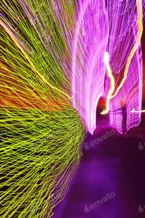 Preview: Christmas Season Night Lights - Abstract Art And Background Beauty Of Wonder - Gateway Portal To
