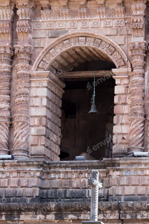 Preview: Architecture And Detail Of The Dome Of El Templo De Santo Domingo In Cusco.