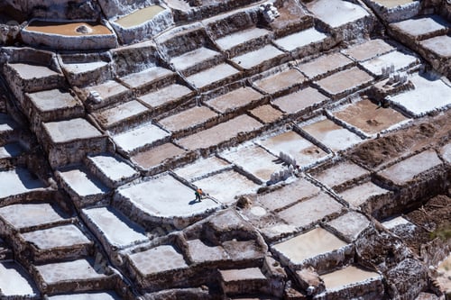 Preview: Maras Peru -May 18 : Tourists Walking Exploring The Salt Ponds In Maras Peru. May 18 2016, Maras