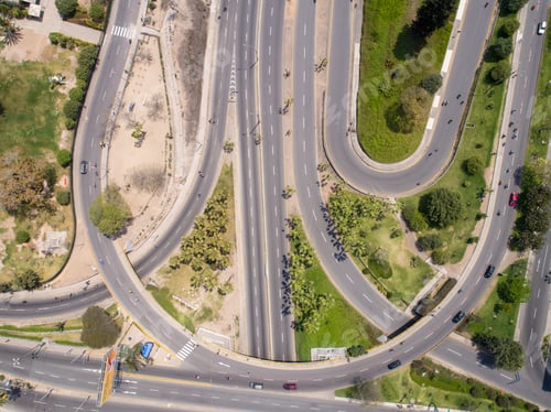 Preview: Aerial Image Made With Drone Of Lima Peru During Sundays. No Private Cars Allowed Due To Covid19