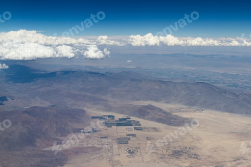 Preview: Lifestyle In The Desert With Communities And Farming Viewed From An Airplane