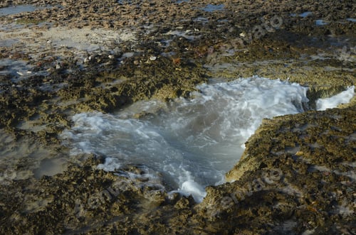 Preview: Jagged Sharp Lava Rock With A Tidal Pool.