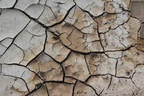 Preview: Natural Dried Cracked Mud In Sunlight As A Background
