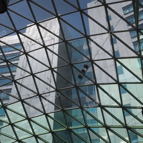 Preview: Patterned Window Looking Out At Warsaw