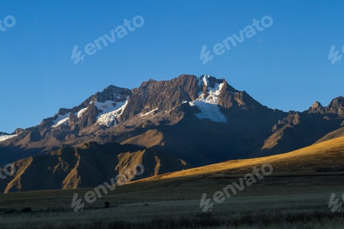 Preview: Beautiful Afternoon View Of Glaciers In The Peruvian Mountains