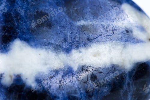 Preview: Polished Piece Of Sodalite Isolated On A White Background