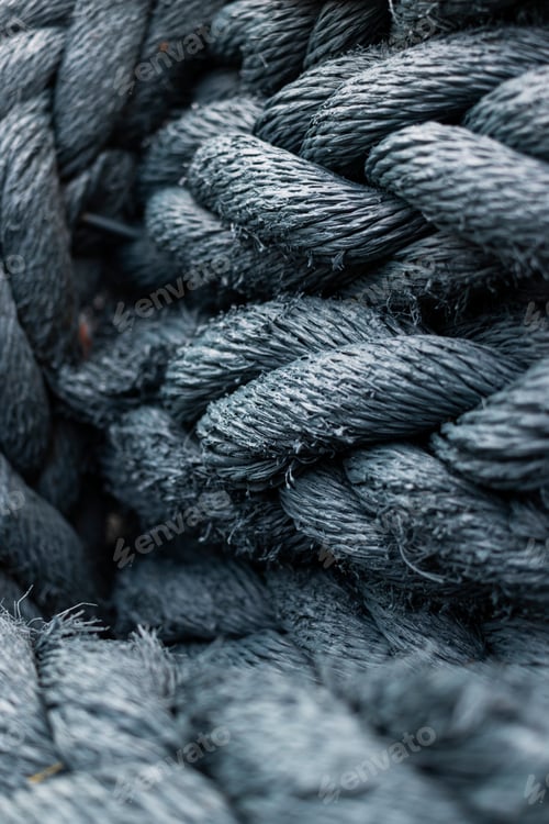 Preview: Large Coil Of Painted Rope Selective Focus