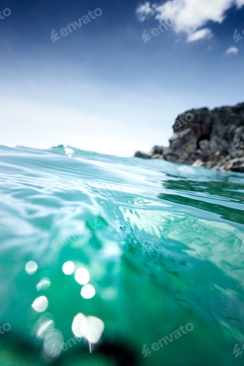 Preview: View Of Sea By Rocks Against Sky, Crete, Greece