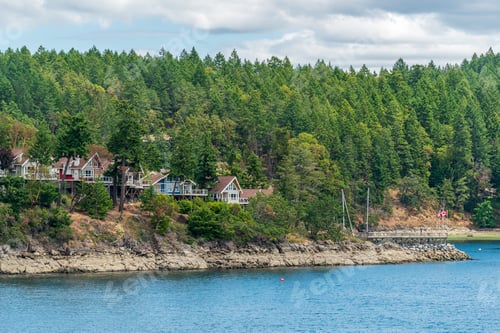 Preview: A Perfect Water Landscape. Luxury Houses With Nice Landscape And Waterview.