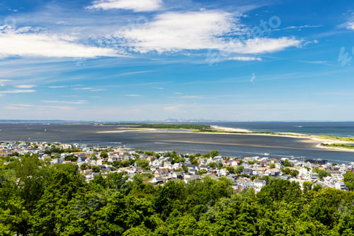Preview: Manhattan Island And New York City In The Distance, Viewed From The Navesink Highlands In Monmouth