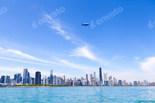 Preview: Chicago Skyline With Blue Clear Sky