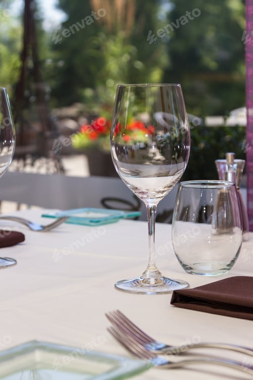 Preview: Close Up Of A Table Setting Inside A Fine Dining Restaurant With No People In The Frame