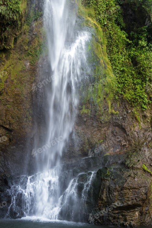 Preview: Beautiful Pristine Waterfall In The Rainforest Of Costa Rica