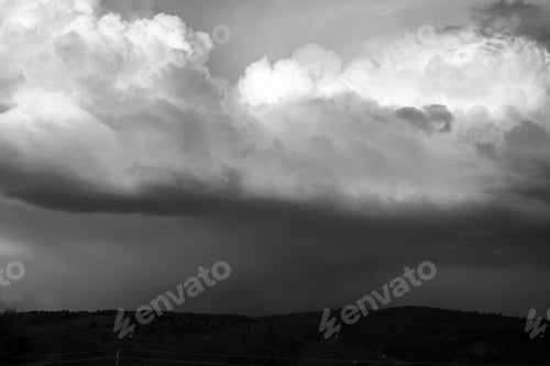Preview: Abstract Clouds In Black And White